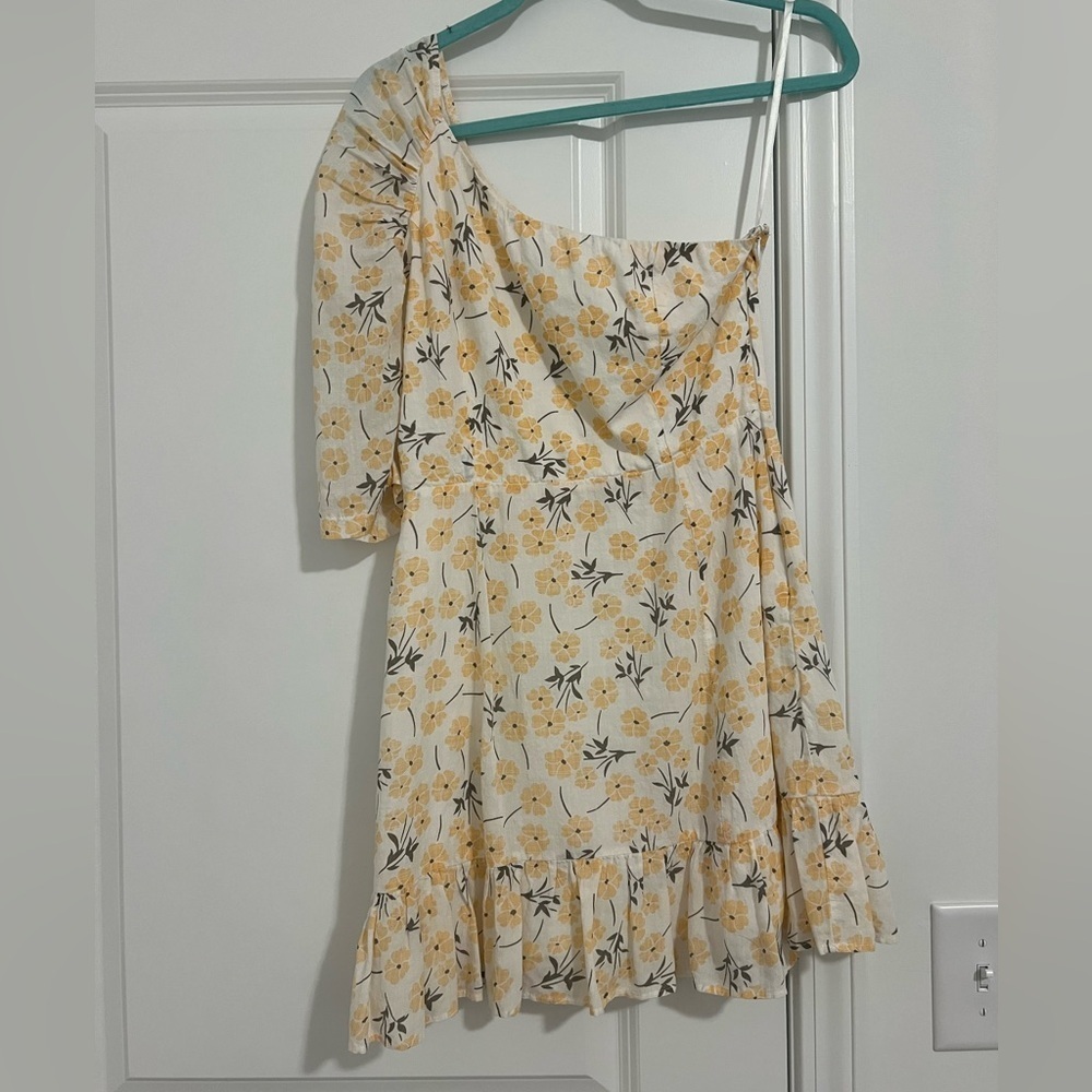 Petal & Pup Floral One Shoulder Mini Dress